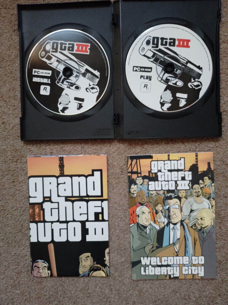 GRAND THEFT AUTO 111 - PC CD ROM. TWO DISC SET. 