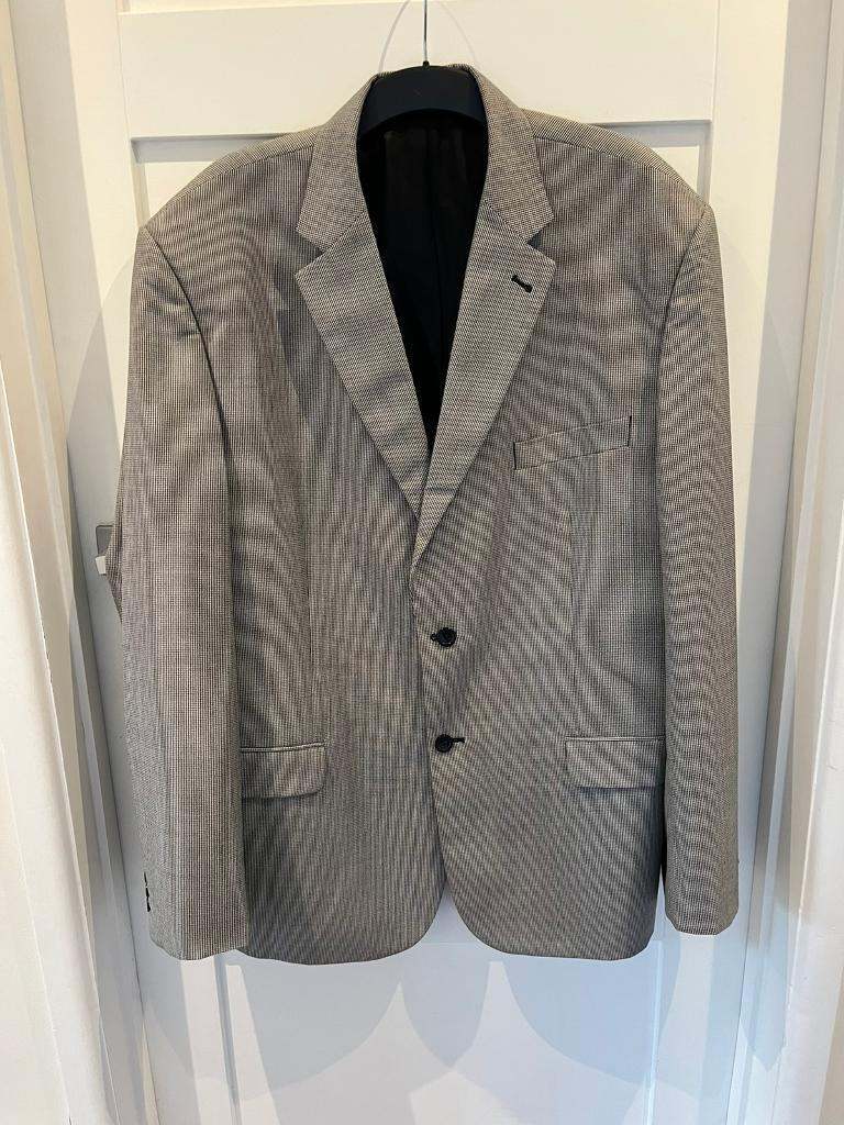 Men’s BHS single breasted dog tooth check Jacket XXL in excellent condition 
