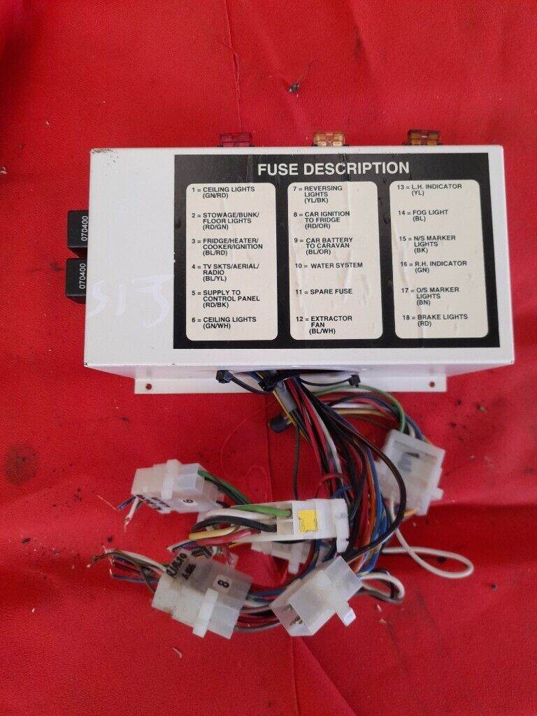 2001 Avondale Caravan fuse box