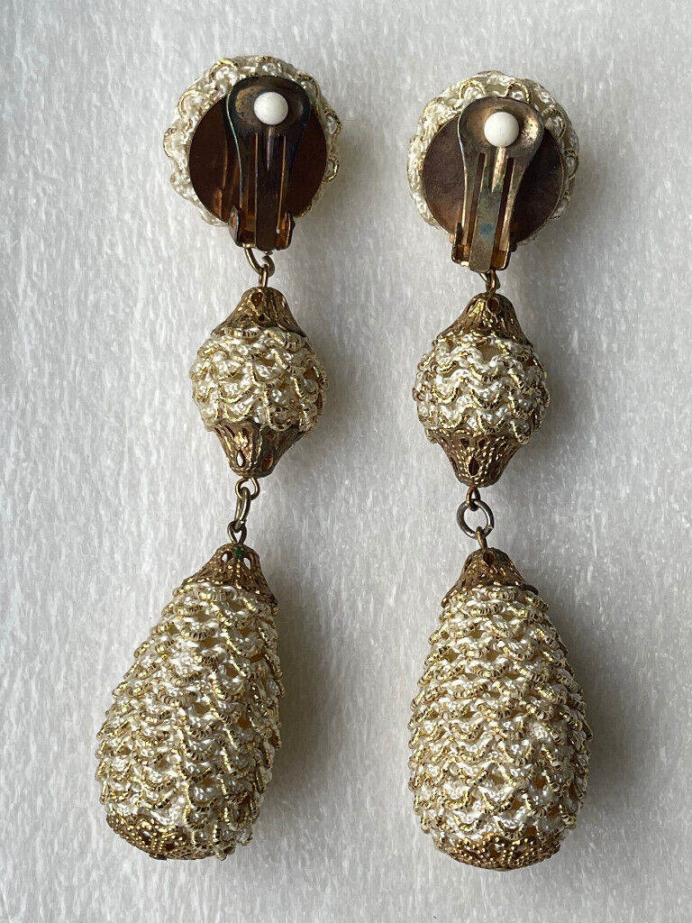 Pierre Cardin Clip On Earrings - Vintage Costume Jewellery