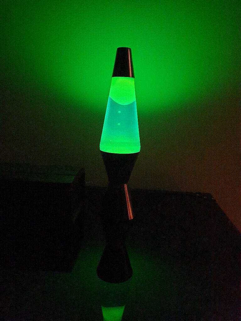 bluehue gunmetal blue lava lamp/ retro vintage home decor