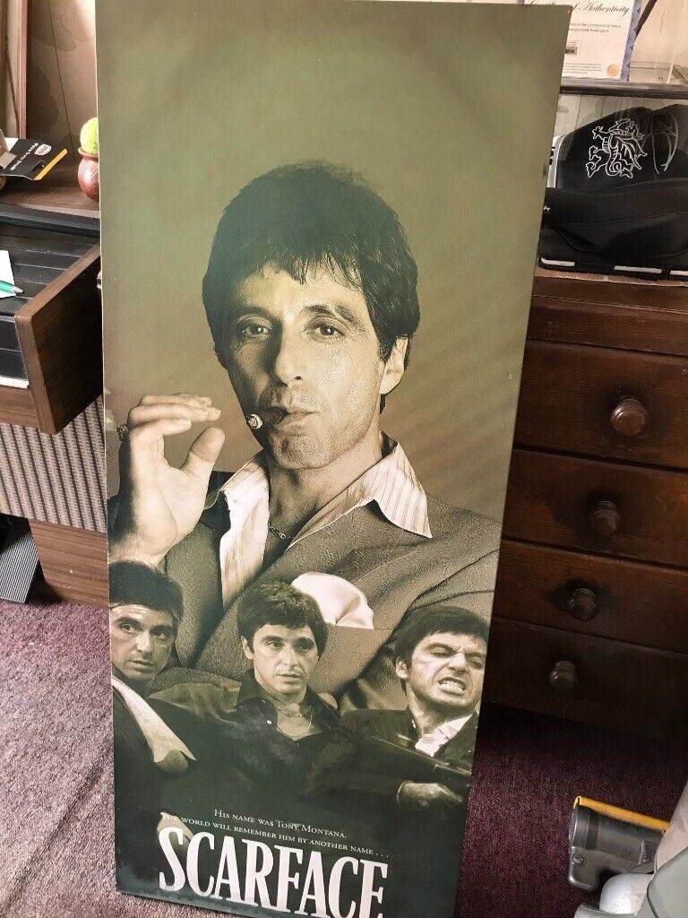 CANVAS PRINT OF SCARFACE FROM THE FILM 51CM X 122.5CM