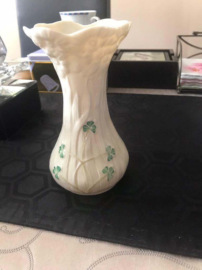 Belleek classic shamrock vase