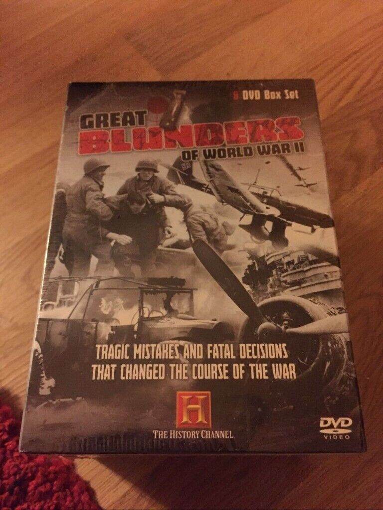 HISTORY CHANNELS-DVD BOX SET GREAT BLUNDERS OF WW11 3 x DVD ,rare war boxset