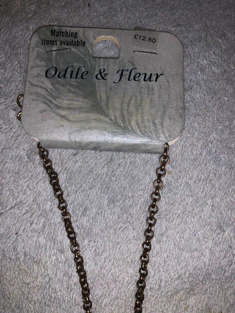 New Odile & Fleur Long Flower Bead Necklace IP1