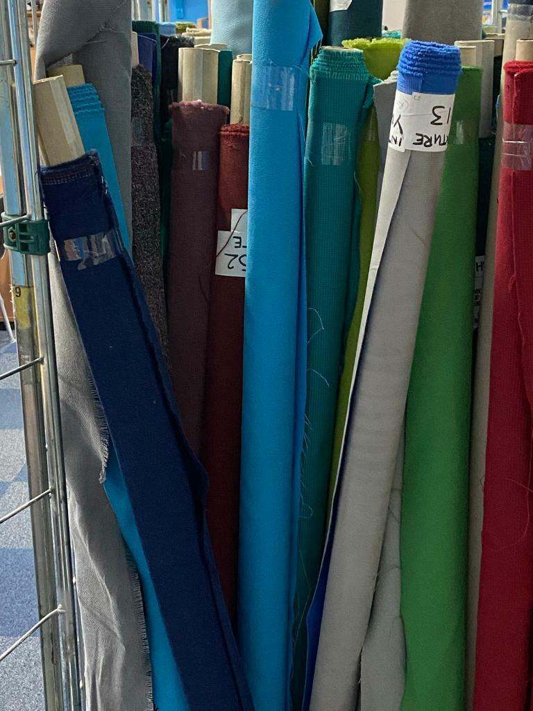 Rolls of coloured fabric - £5+VAT/meter
