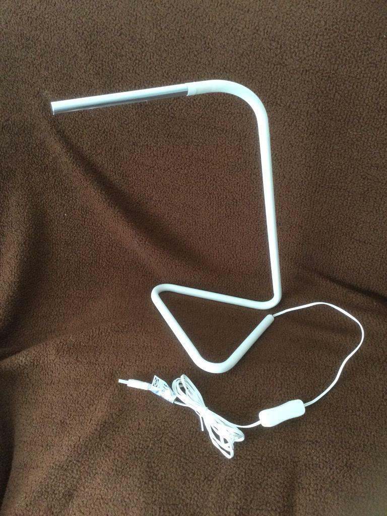 IKEA Harte- LED work lamp, White, complete with cable switch and usb plug