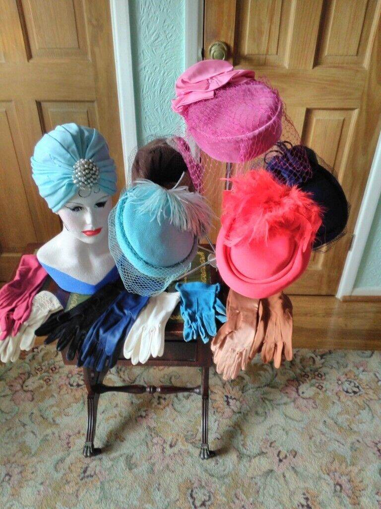 Vintage mixed  ladies Hats and Gloves