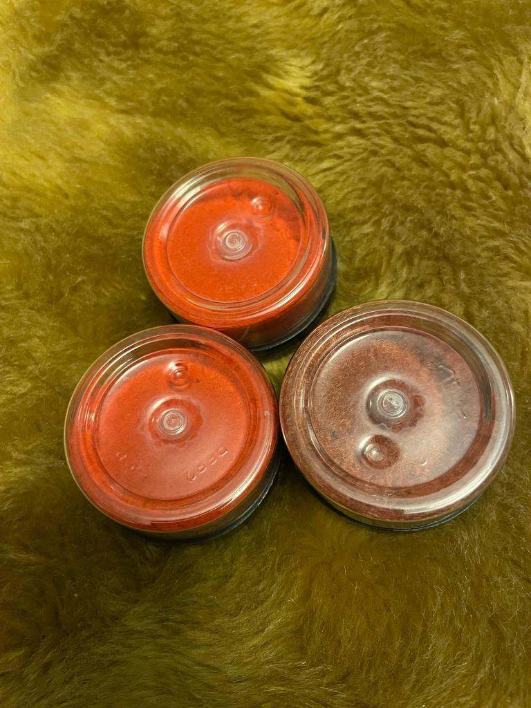 3 pots Wild Spider flocking powder burnt orange henna