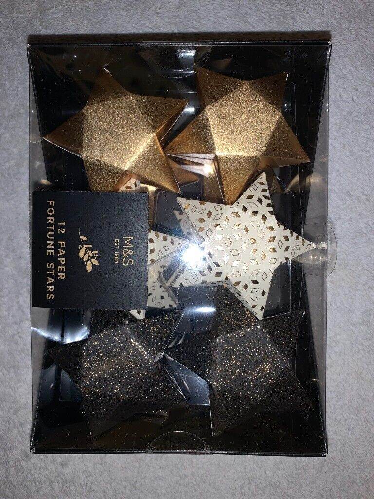 New M&S 12 Paper Fortune Stars IP1