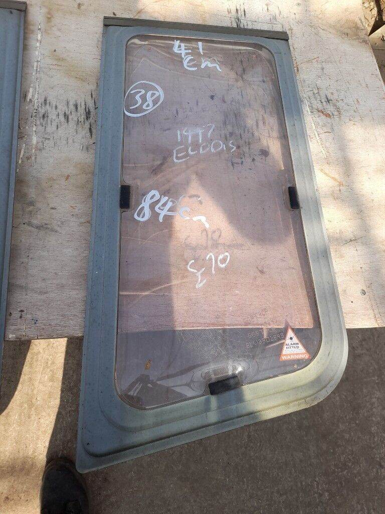 Elddis caravan nearside window grey edge