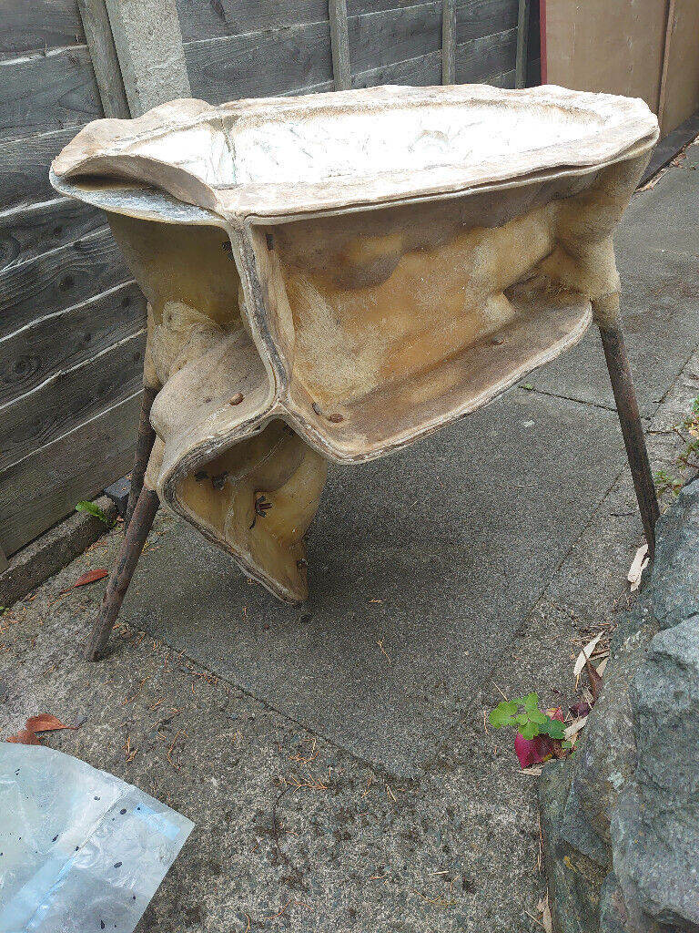 Silicone and fibreglass mould boy wheelbarrow planter