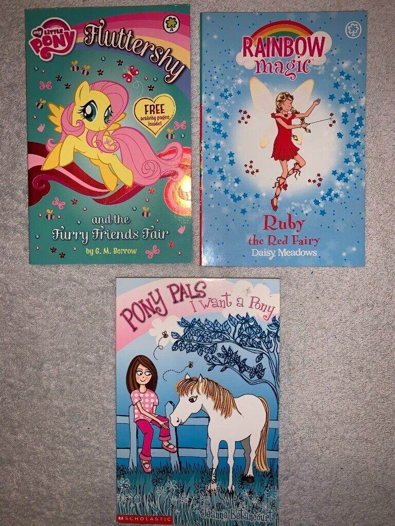 3 x Children's Books - My Little Pony, Rainbow Magic Fairy, Pony Pals IP1