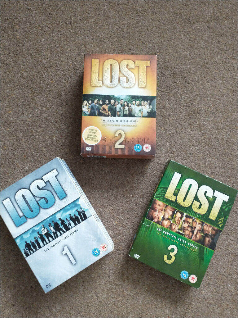 'LOST' DVDs - BOXED SETS. SERIES 1, 2 & 3.