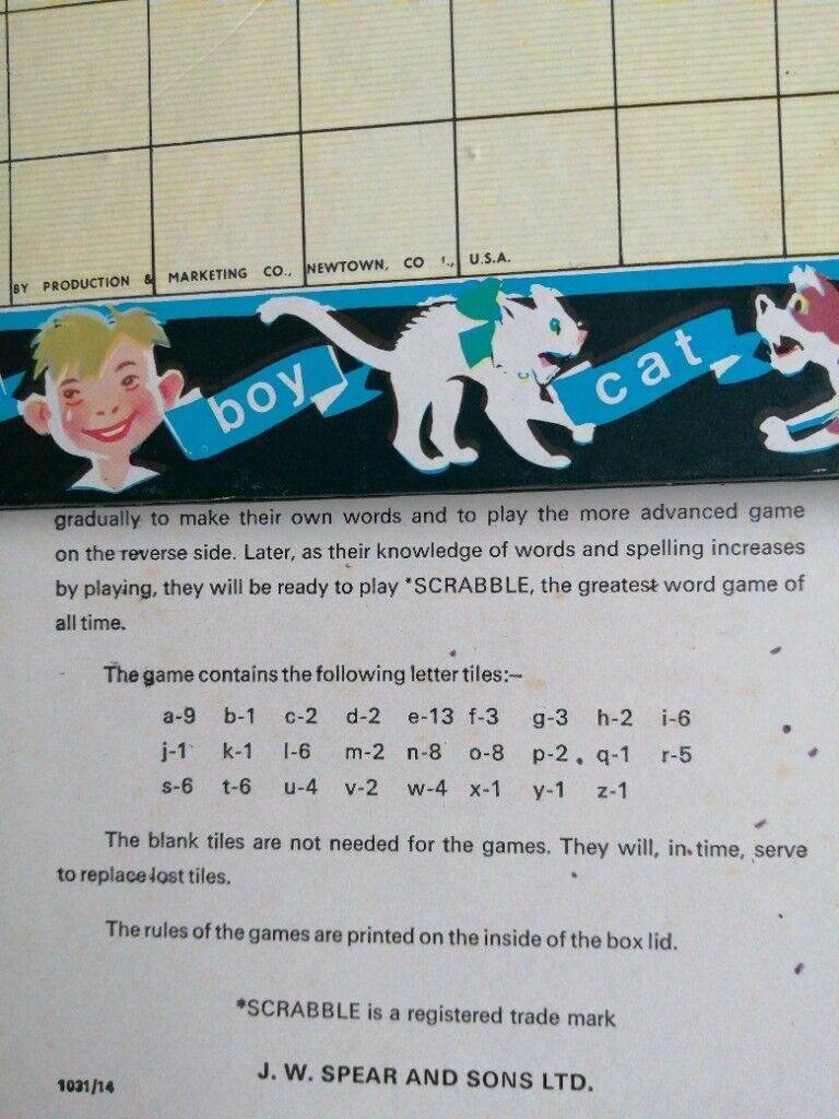 Junior scrabble game vintage 