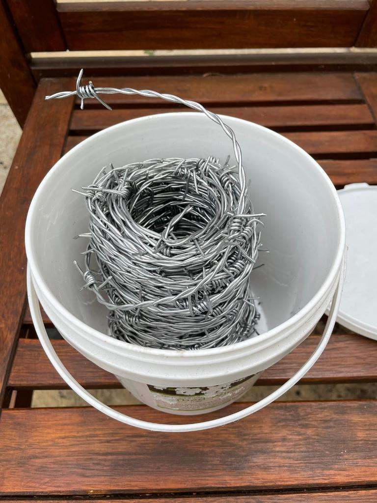 Approx 20m barbed wire 