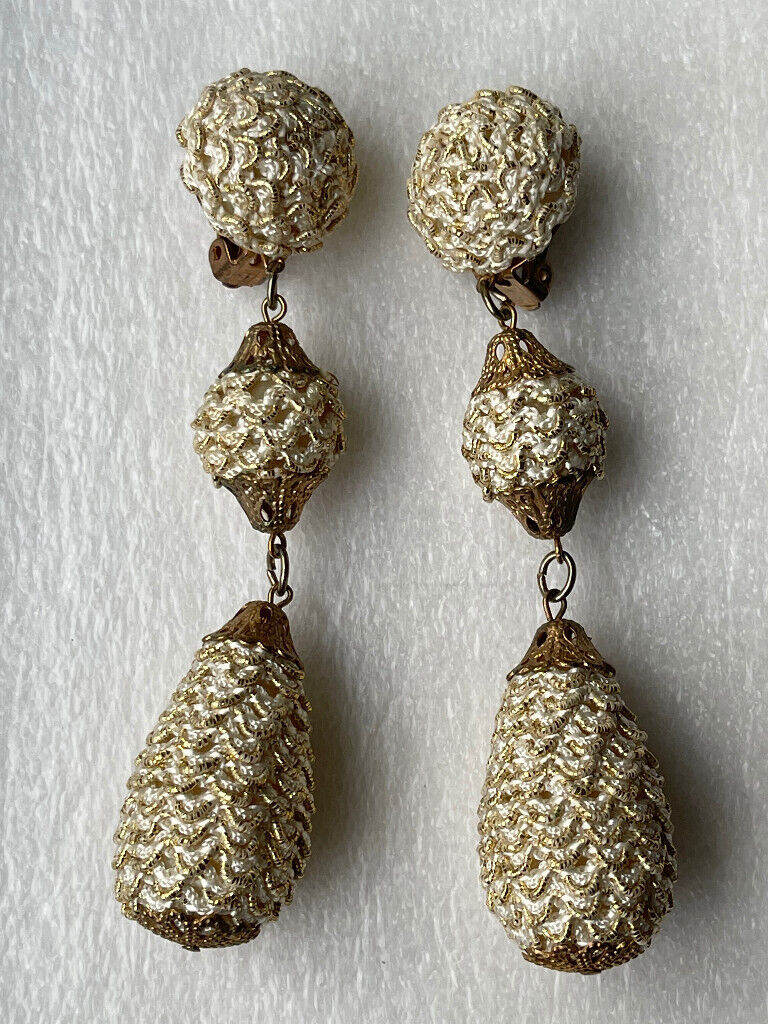 Pierre Cardin Clip On Earrings - Vintage Costume Jewellery