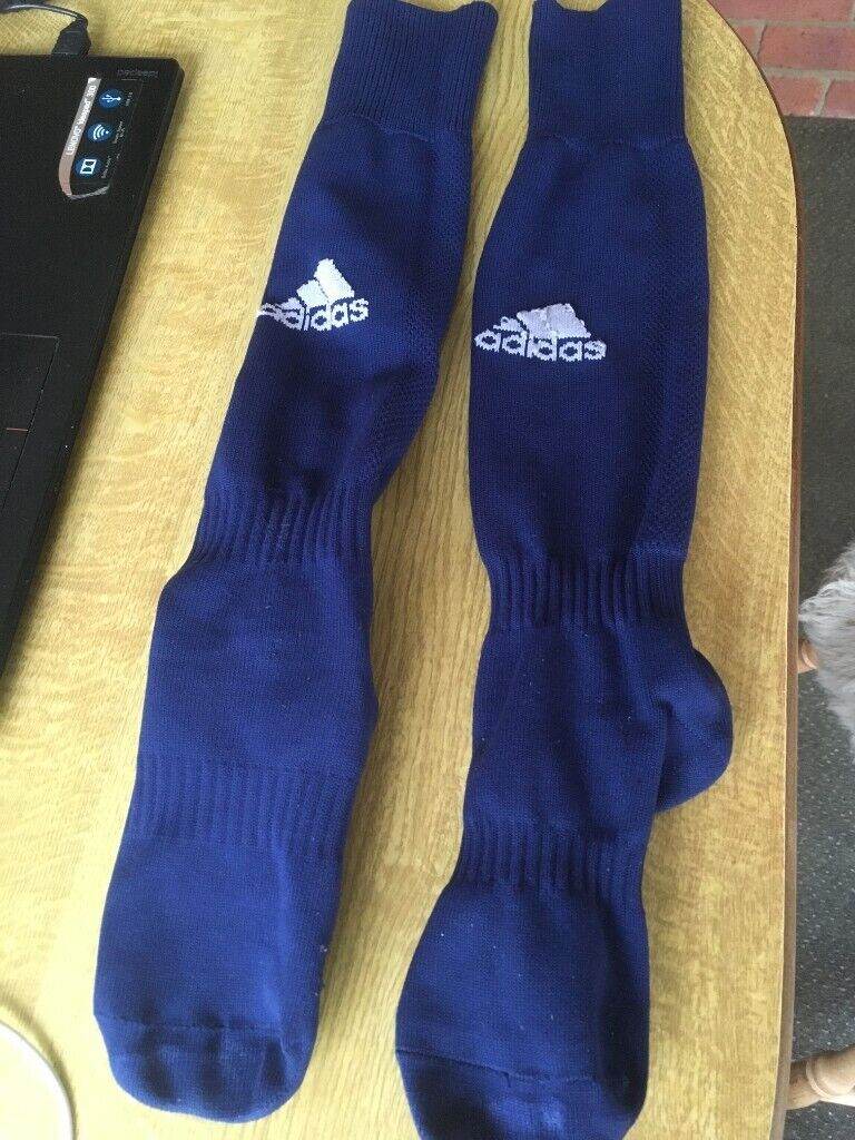 Adidas Boys Football Socks Navy Blue Size 2 ( UK 4.5-6 )---- Collect