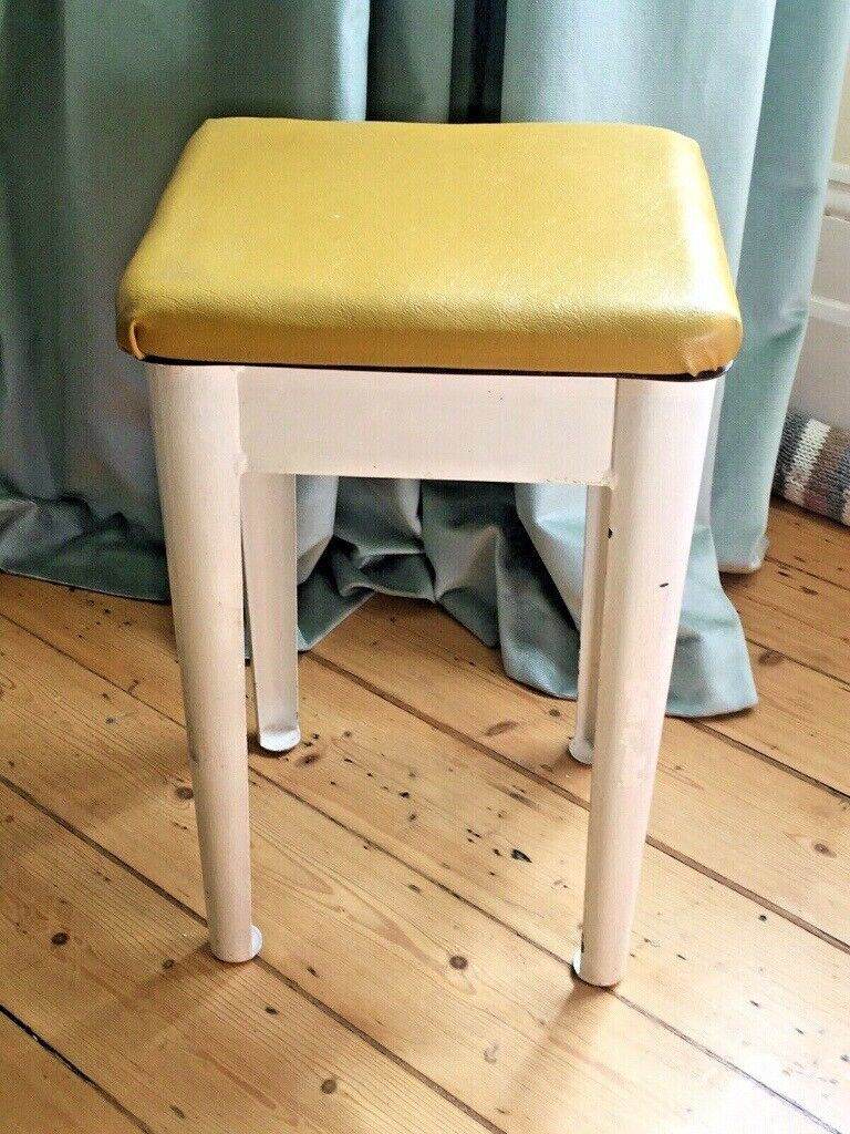 VINTAGE STOOL CHAIR 1940 1950 POST WAR MID CENTURY MODERN Workshop crafting room
