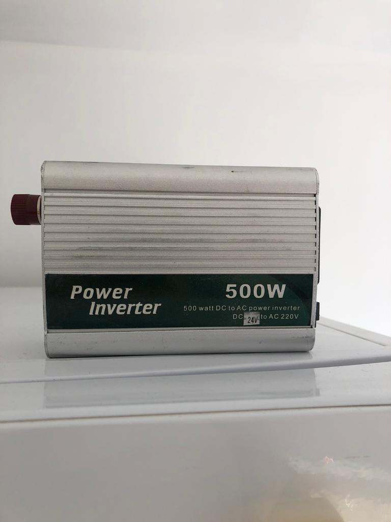 24v inverter takes 24v to 240v when staying in your truck overnight.