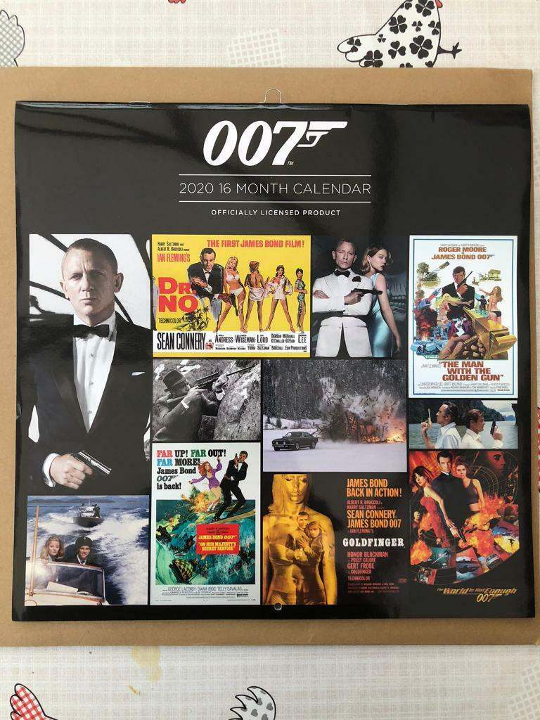 James Bond 007 16 Month Calendar 2020