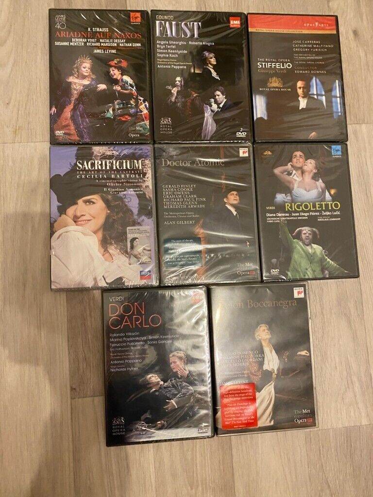 Opera DVD collections, all on premium labels, still sealed and brand new £4 each