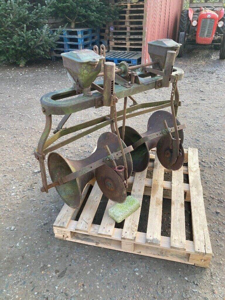 Tractor turnip seed planter.