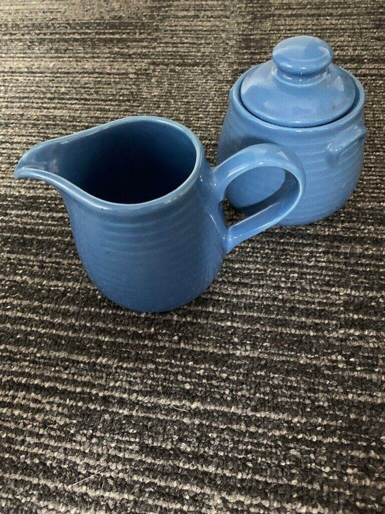 Ray ware Cornish blue sugar bowl and milk jug never used 