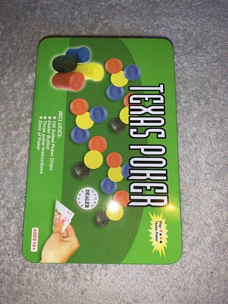 Texas Poker Tin - Chips. Cards & Instructions IP1