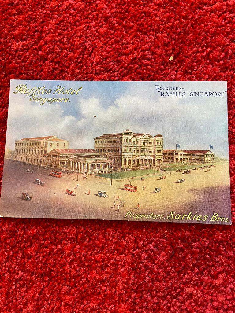 Raffles hotel Singapore rare postcard 