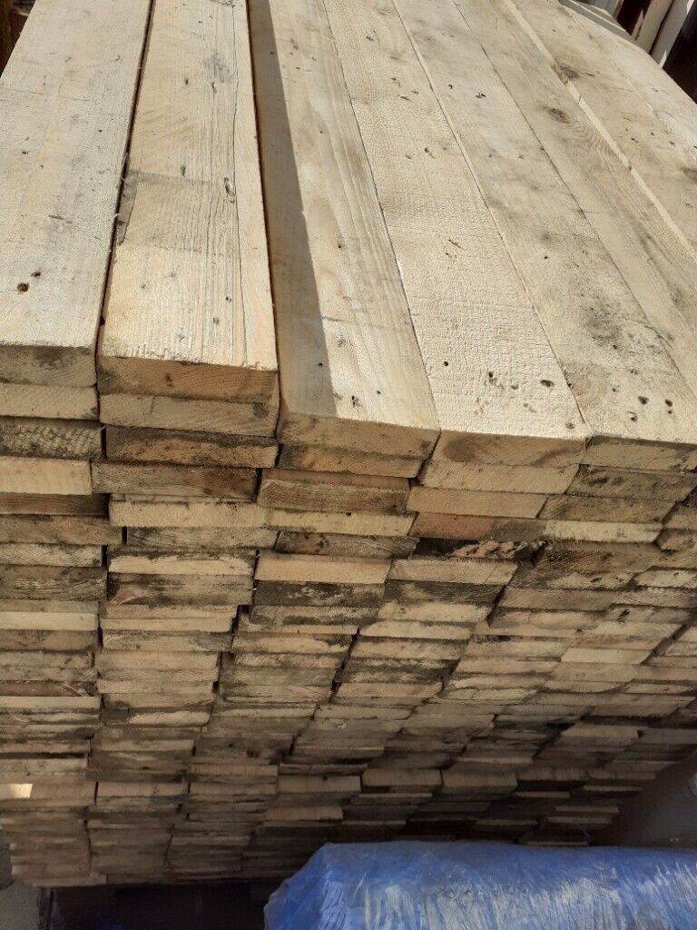  Reclaimed Thick Pallet Wood 1125 x 115 x 32mm Collection Only Rossendale.(New price)