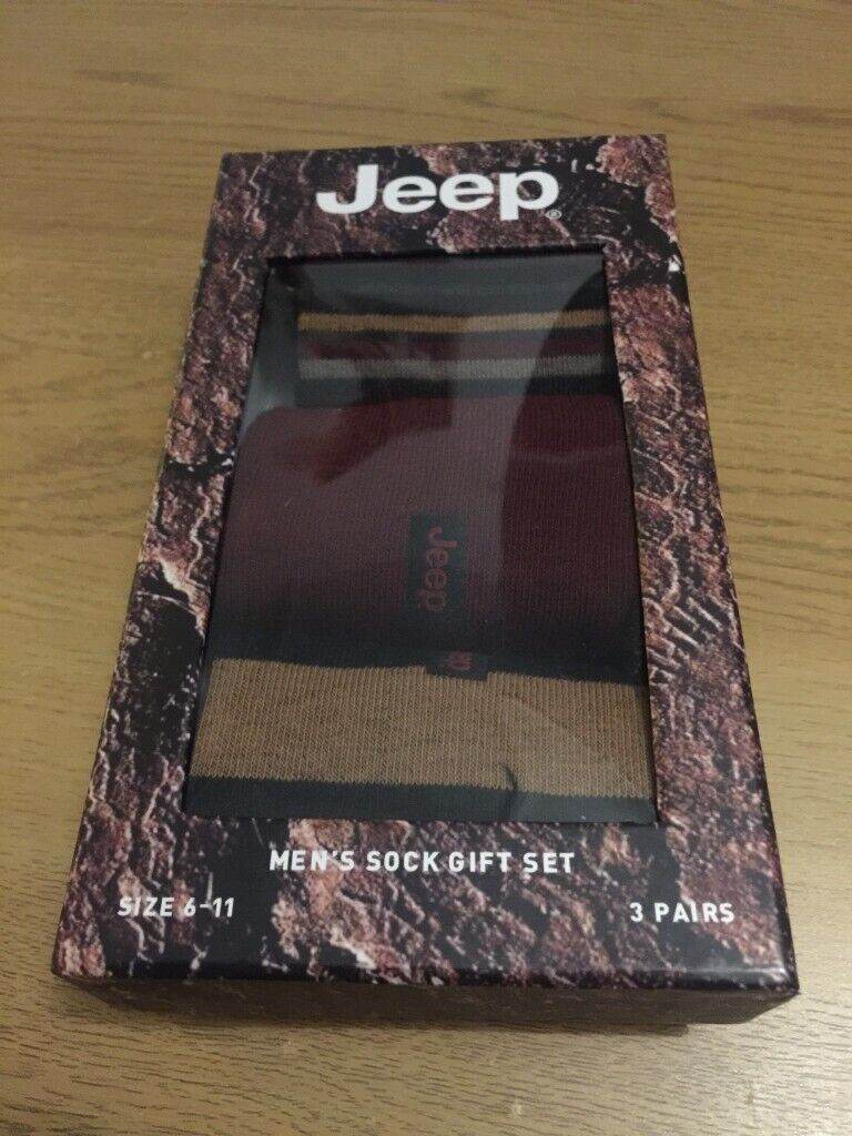 Multi 3 Pair Luxury Terrain Socks GGift Box Men's - JEEP