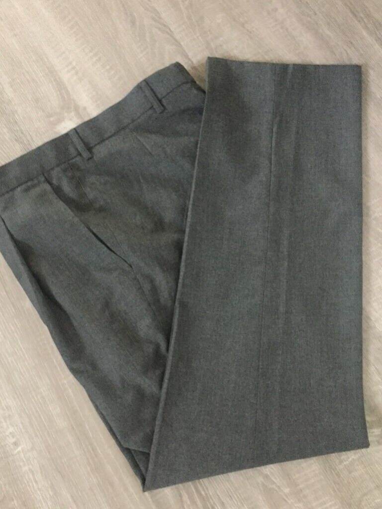 M&S mens grey suit trousers