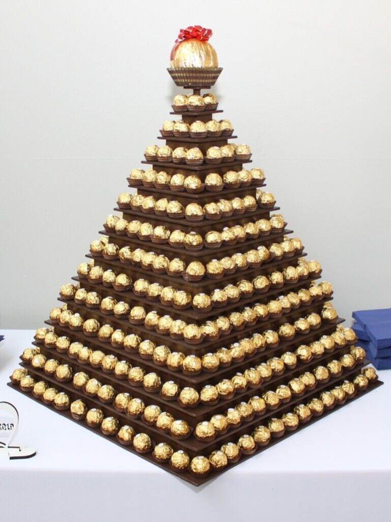 Hand Made Ferrero Rocher 14 Tier Pyramid stand Wedding/Event/birthday - To Hire
