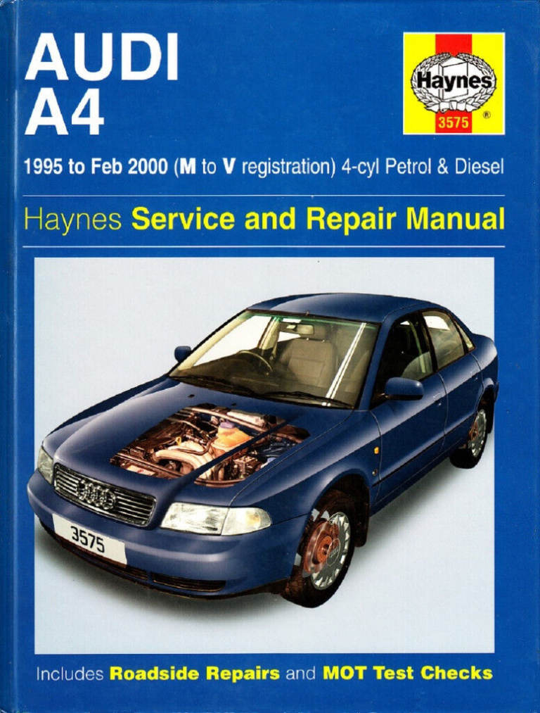 HAYNES AUDI A4 SERVICE REPAIR MANUAL 1995 - 2000 PETROL & DIESEL