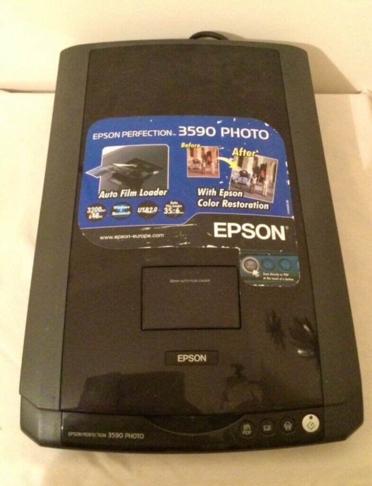 EPSON 3590 SCANNER, COMPUTER KEYBOARD MOUSE SPEAKERS 