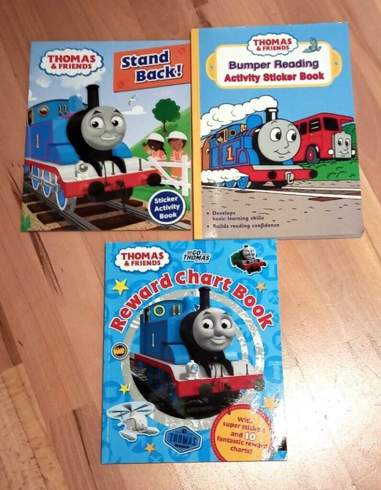 📚🎁🚂 Brand New 3x Thomas and Friends Books with stickers / kids books /