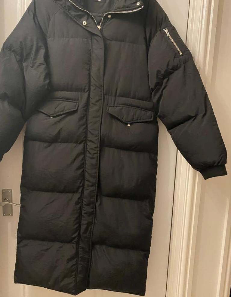 Tall black puffer jacket