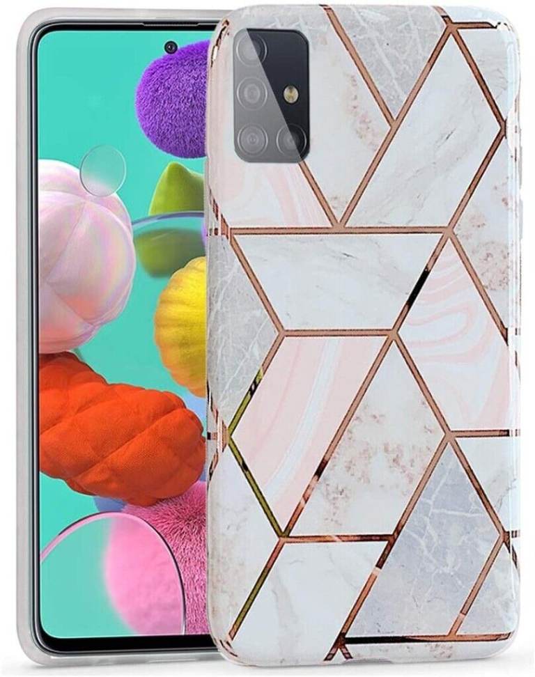 UCMDA Case for Samsung Galaxy A51, Soft TPU Marble Pattern Cover Phone Case for Samsung A51 - Marble