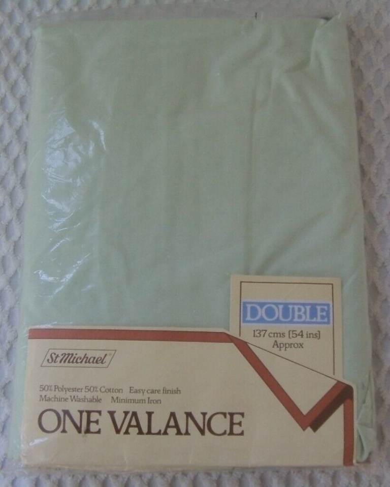 Double Bed Valance Sheet in Light Green From Marks and Spencer