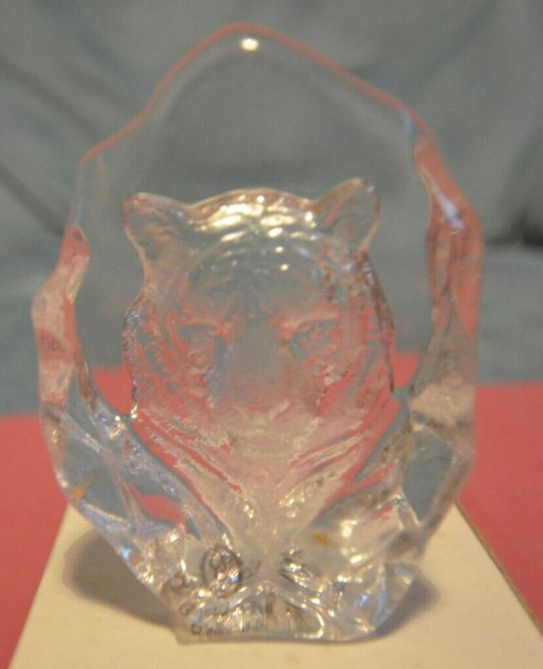 TIGER PAPER WEIGHT AND LIGHT STAND
