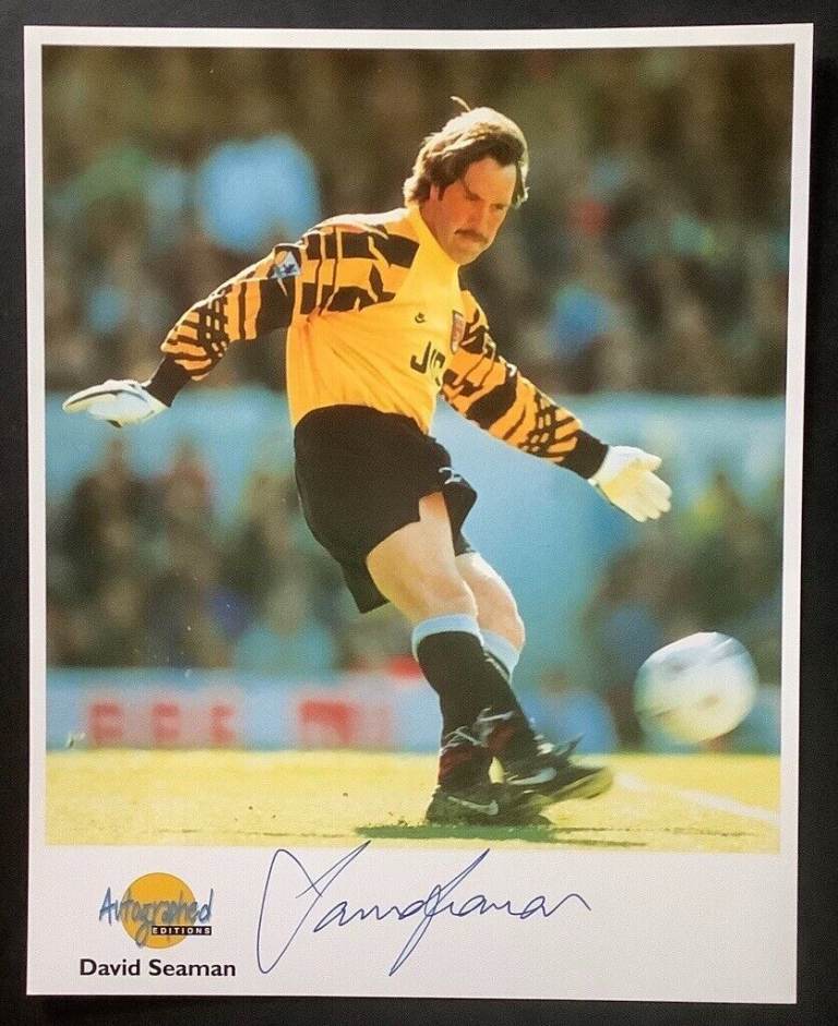 David Seaman Signed Arsenal Westminster Autographed Editions Football Photo