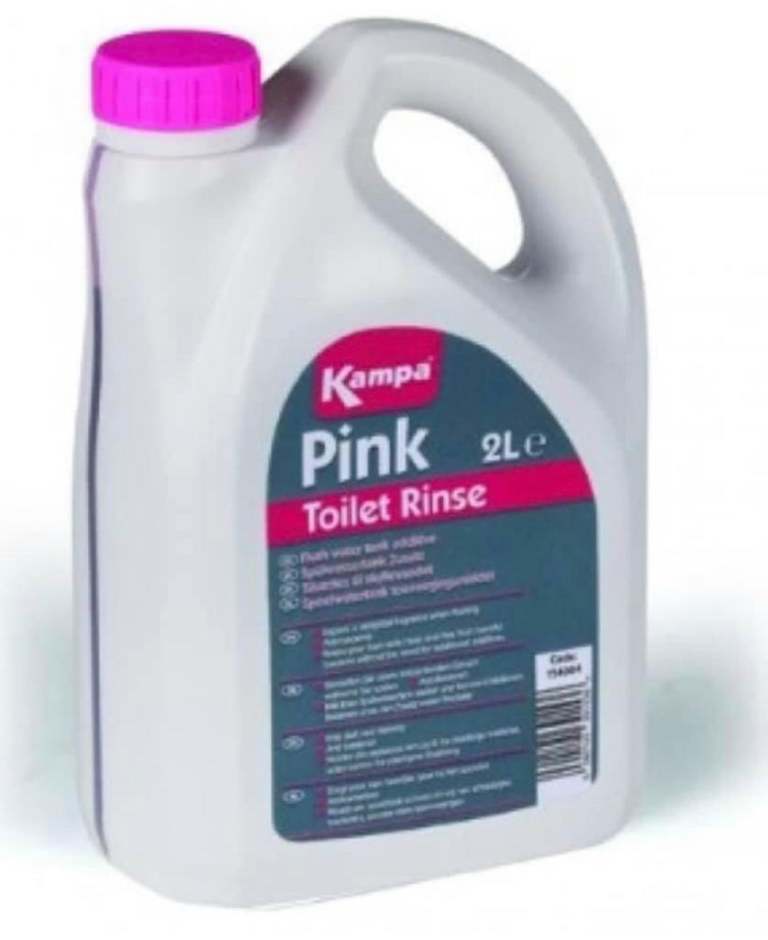 Pink 2 litre toilet flush