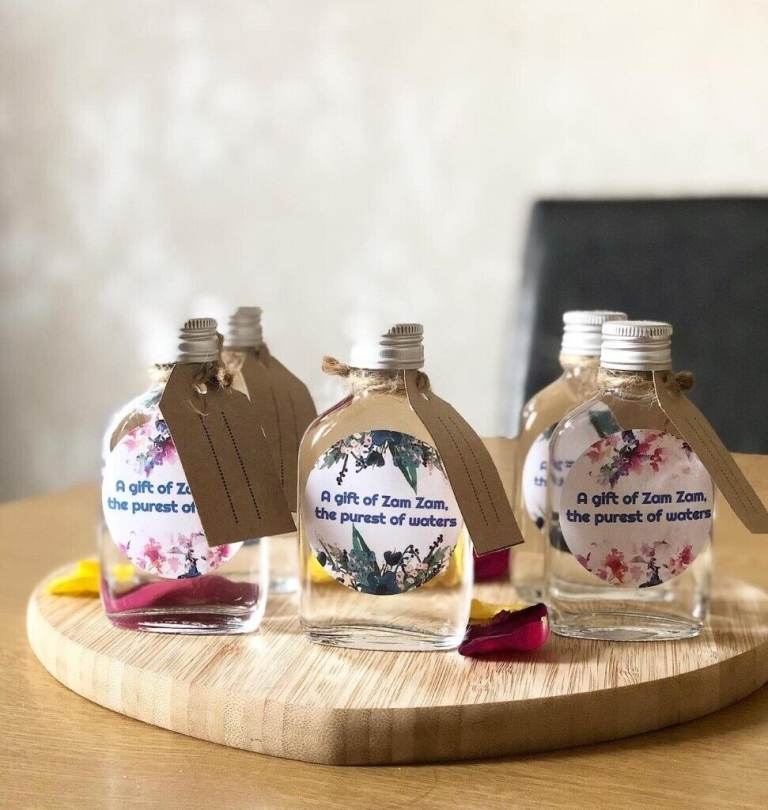 Personalised Zam Zam Water Favour 50ml wedding/nikah/event/birthday/ei