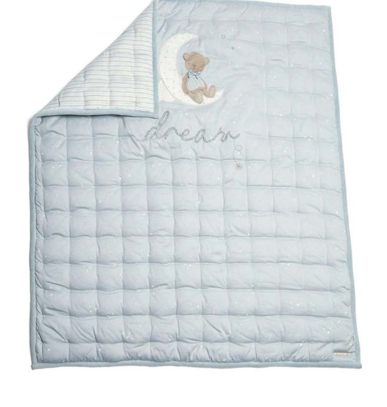 Mamas and Papas Boris Baby Blue Bedding and Curtains Set