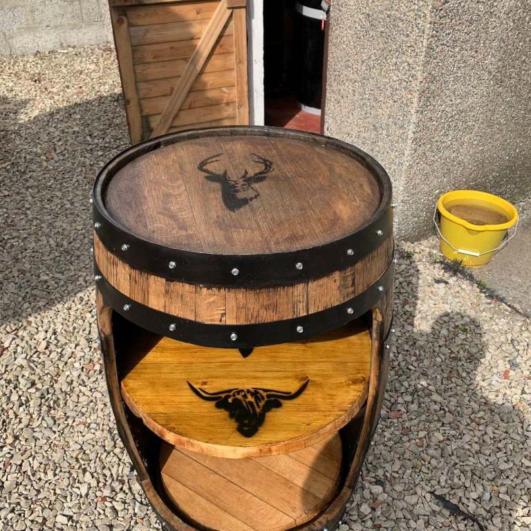 Whisky barrel cabinet been let down by time waster