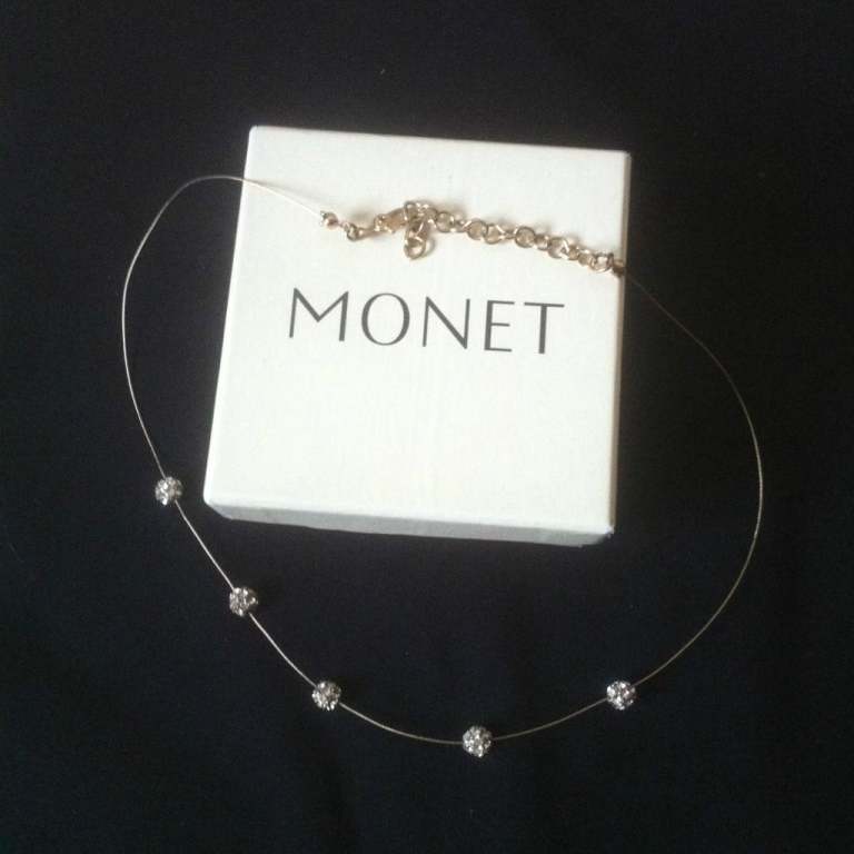 Brand new Gorgeous ''MONET'' Crystal Gold-plated Necklace-only £8
