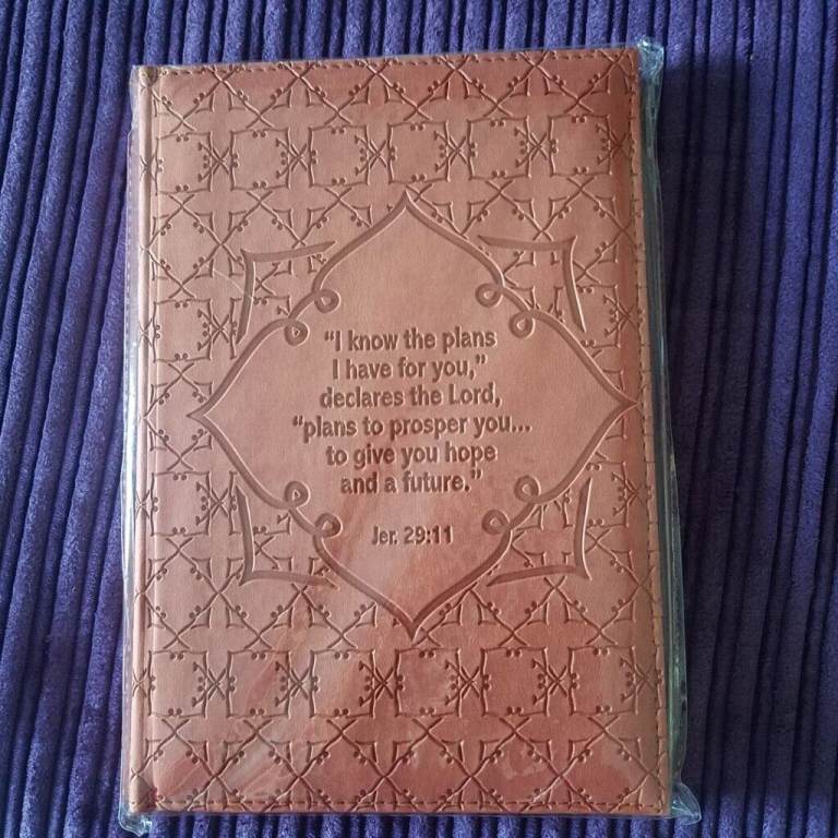 Christian Art Gifts Classic Faux Leather Journal - Rusty Orange, A5 size, New 