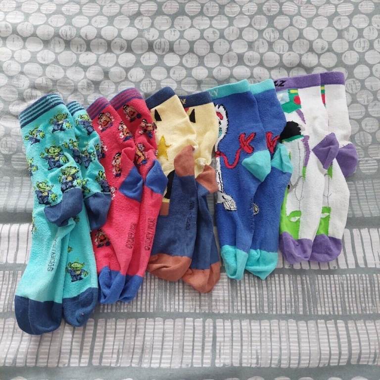 Toy Story Socks for shoe size approx 4 and Mr Men socks