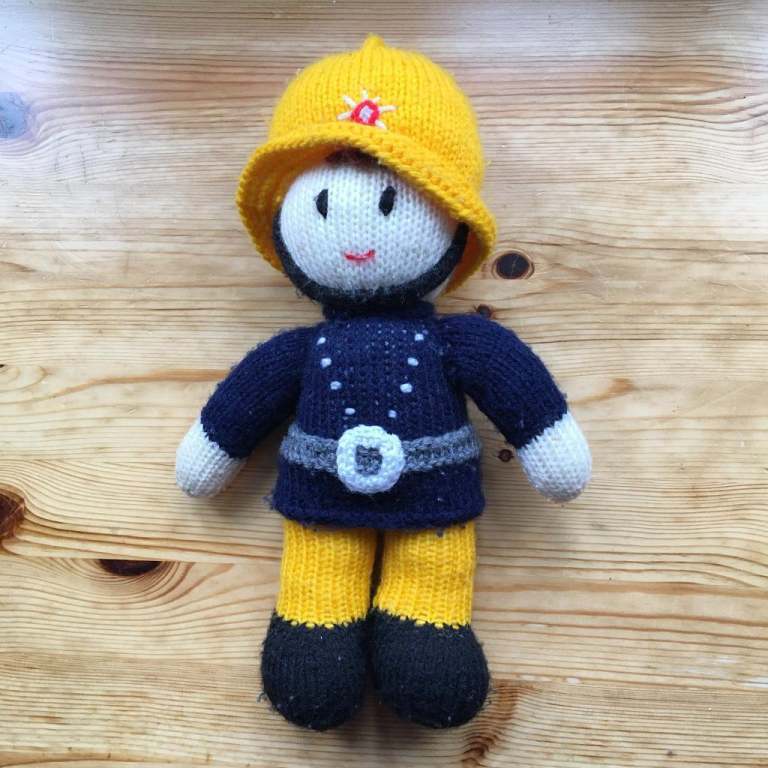 Knitted Fireman Sam